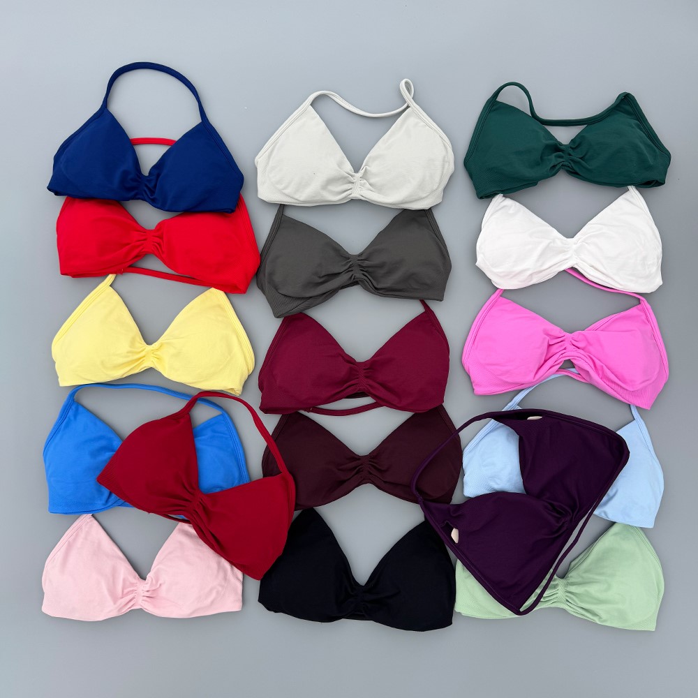 Strappy Bra Gym Top Women High - Sports Bra Racerback ulasan dan harga
