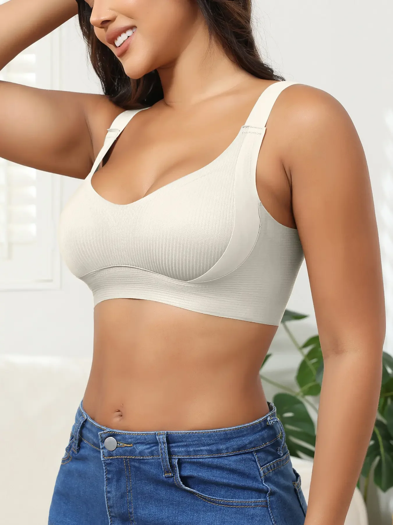 EssElegance FZ 2/4PCS Ribbed P - Full Coverage Bra ulasan dan harga