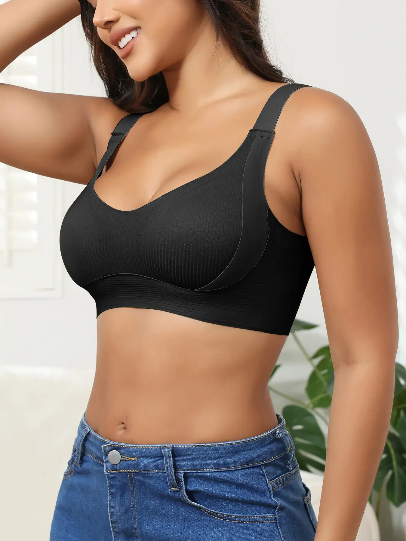 EssElegance FZ 2/4PCS Ribbed P - Full Coverage Bra ulasan dan harga