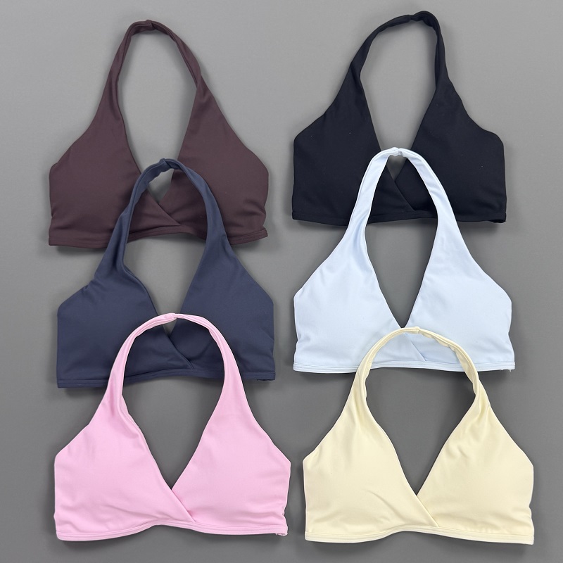 Gym Top Women Halter Neck Spor - Sports Bra Racerback ulasan dan harga